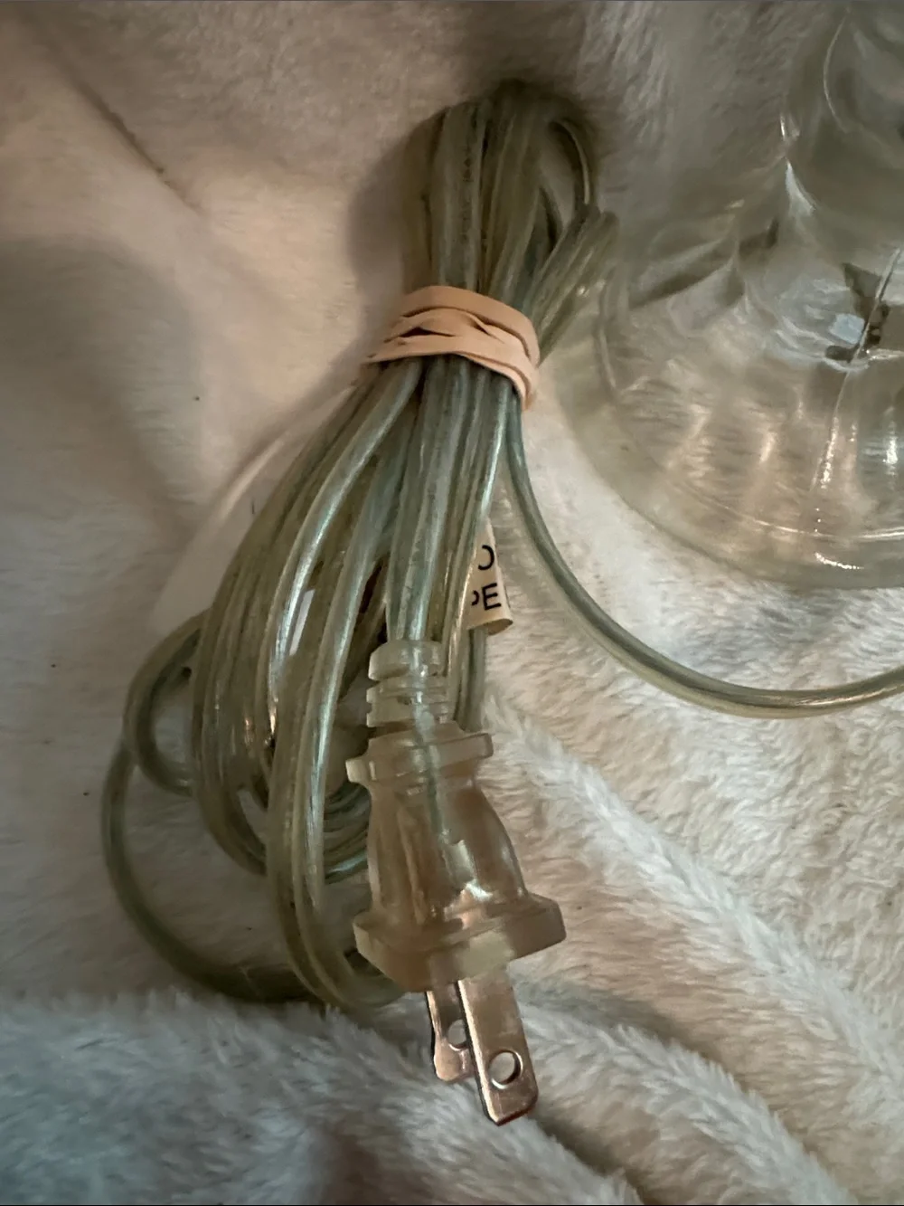 Vintage Clear Glass Electric Hurricane Lamp - Shanghai Union F12286